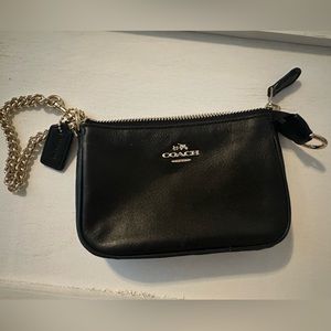 Coach black wristlet wallet